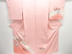 地紙に鶴・草花模様訪問着